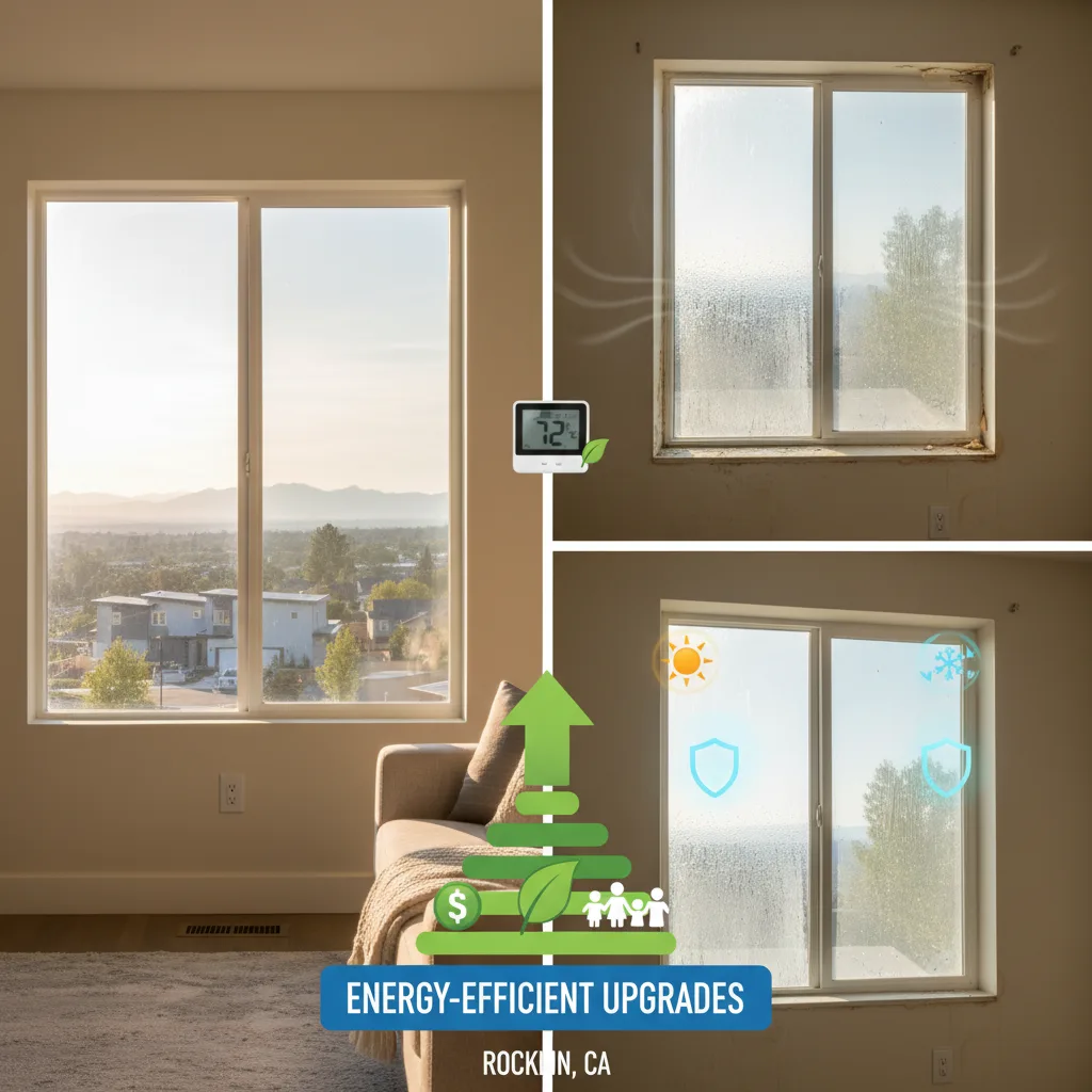 Benefits of window replacement Rocklin CA: energy savings, comfort, aesthetics.